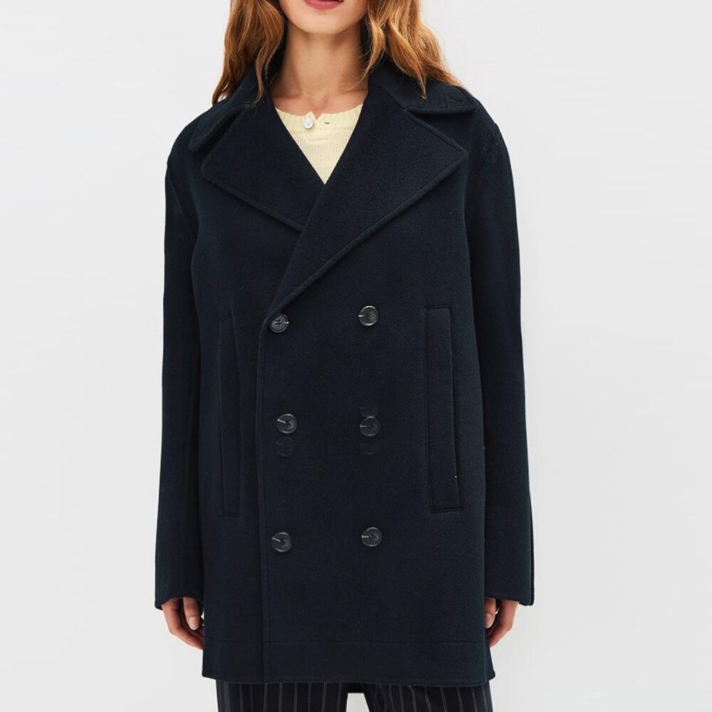 THEORY Wool/Cashmere blend Peacoat, Black, XS/S